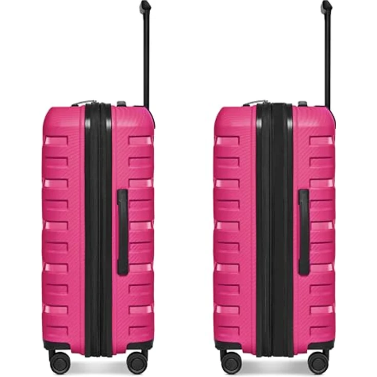 SMARTBOX Hartschalen Koffer-Set 3-teilig | Dehnfalte, TSA-Schloss & Doppelrollen, Polypropylen, Damen & Herren (Edition 01) – Bild 2