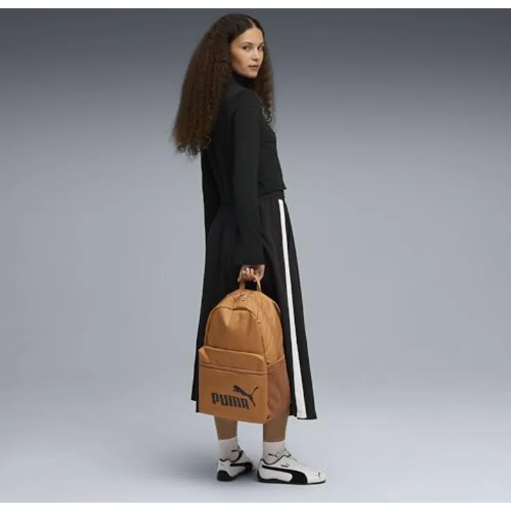 PUMA Phase Rucksack für Erwachsene, Freizeitrucksack mit zwei Fächern, gepolsterten Schulterriemen und Mesh-Tasche, schwarz – Bild 3