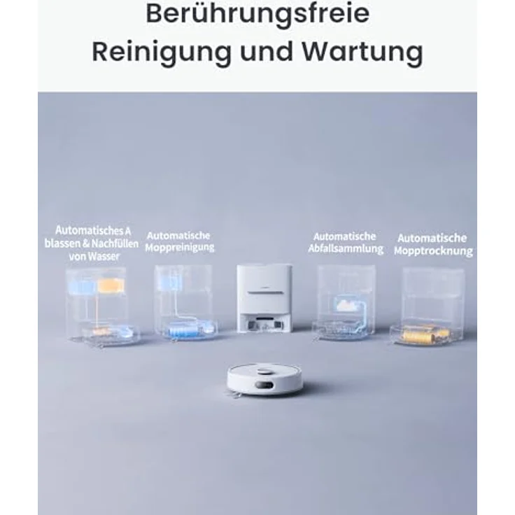 SwitchBot S20 Saugroboter, 10.000 Pa Saugkraft, AI Hindernisvermeidung, automatische Wischreinigung und Trocknung, kompatibel mit Matter und Apple Home – Bild 5