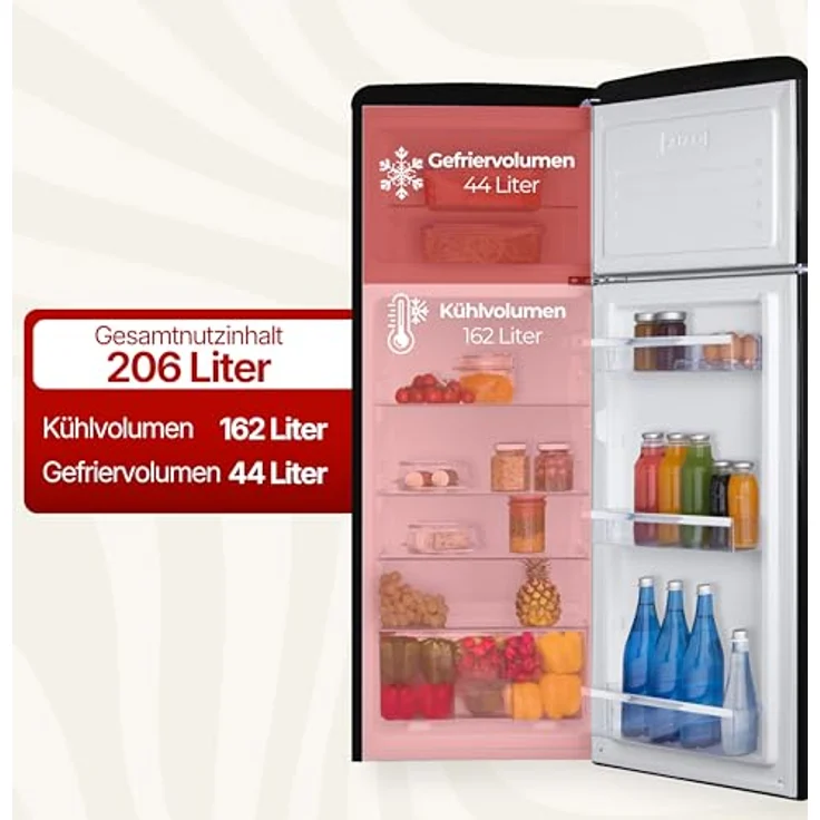 Amica KGC 15634 S Kühl-Gefrierkombination, freistehend, schwarz, Lagerzeit bei Störung 12 h, Breite 55 cm – Bild 4