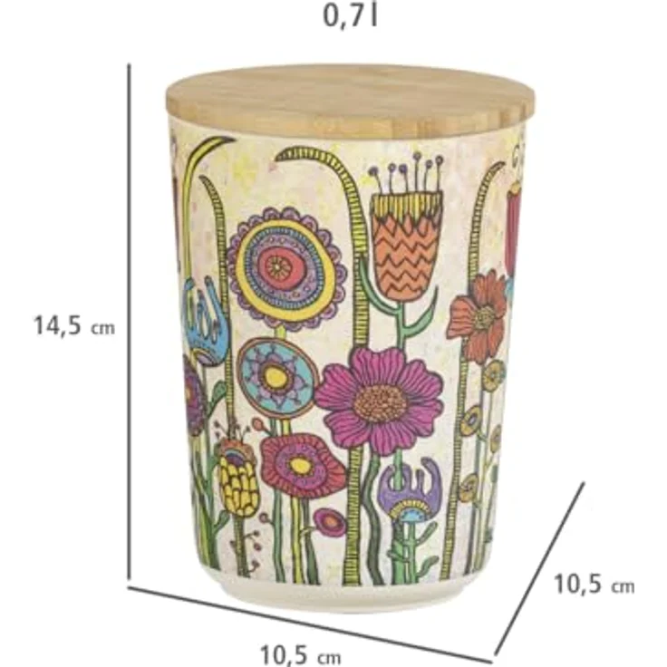 WENKO Vorratsdosen [Deckel aus Bambus] 3er Set Aufbewahrungsdose Küche - Vorratsbehälter luftdicht - Kaffeedose Küchenorganisation – Bild 4