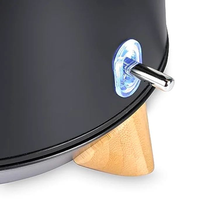 Princess Wasserkocher Pure - 1,7 L - Bambusdesign - 360° drehbar - 3000 W - Mattschwarz – Bild 5