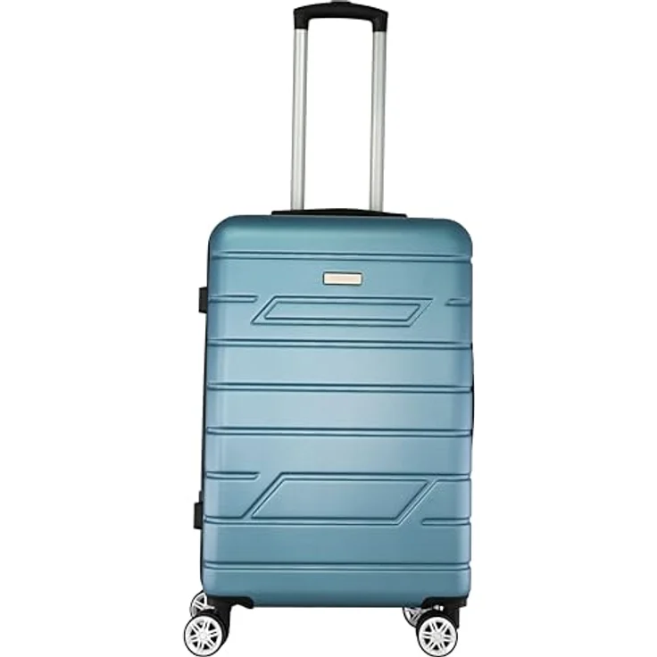 Nowi Bergamo 4 Rollen Trolley 65 cm, Türkis (62.30 l, L) - Stylischer Trolley mit geräumigem Hauptfach und 4 Rollen – Bild 4
