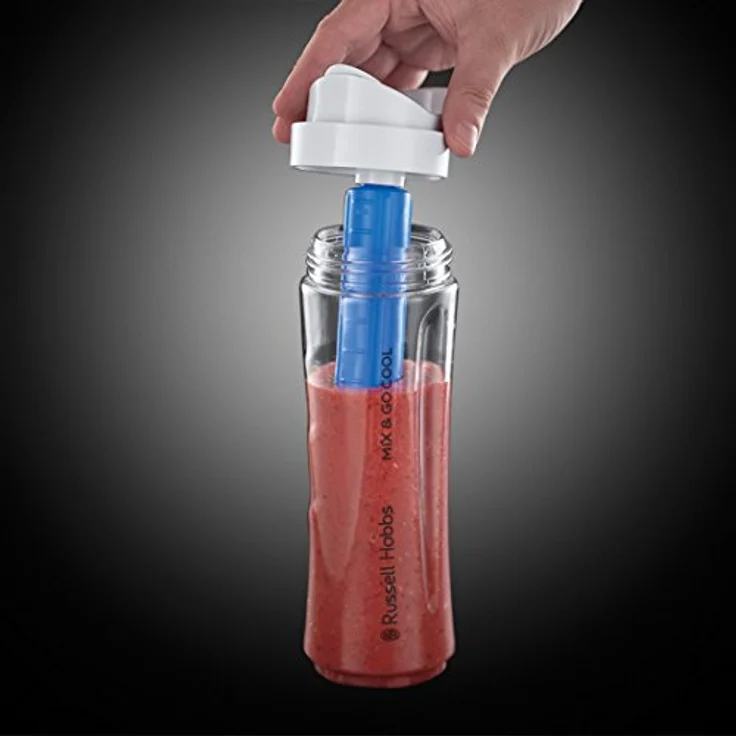 Russell Hobbs Trinkbehälter mit Kühlakku für Standmixer-Smoothie-Maker 21350-56-23470-56-22340-56, BPA-freie & spülmaschinengeeignete Tritan Trinkflasche passt auch für WMF, Krups, AEG Mixer, 21353-56 – Bild 3