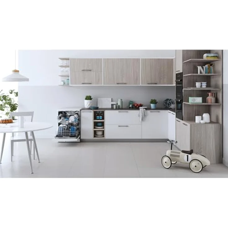 Indesit Geschirrspüler D-2-FHK-26, freistehend, 14 Maßgedecke, weiß, mit verstellbaren Füßen und Startverzögerung – Bild 3