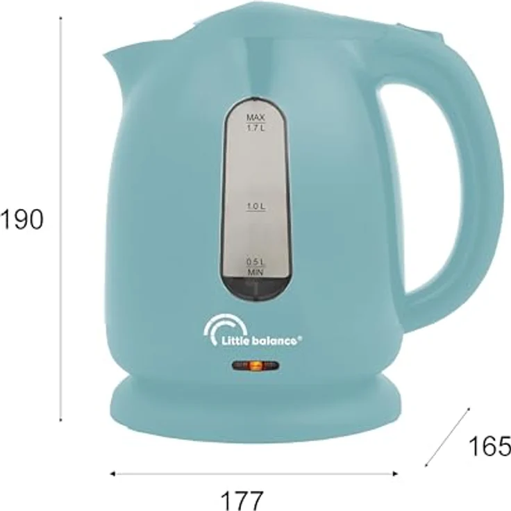 LITTLE BALANCE Happy 8827 Wasserkocher, 1,7 L, Smaragd, 2200 W, 360° Basis, mit automatischer Abschaltung – Bild 3