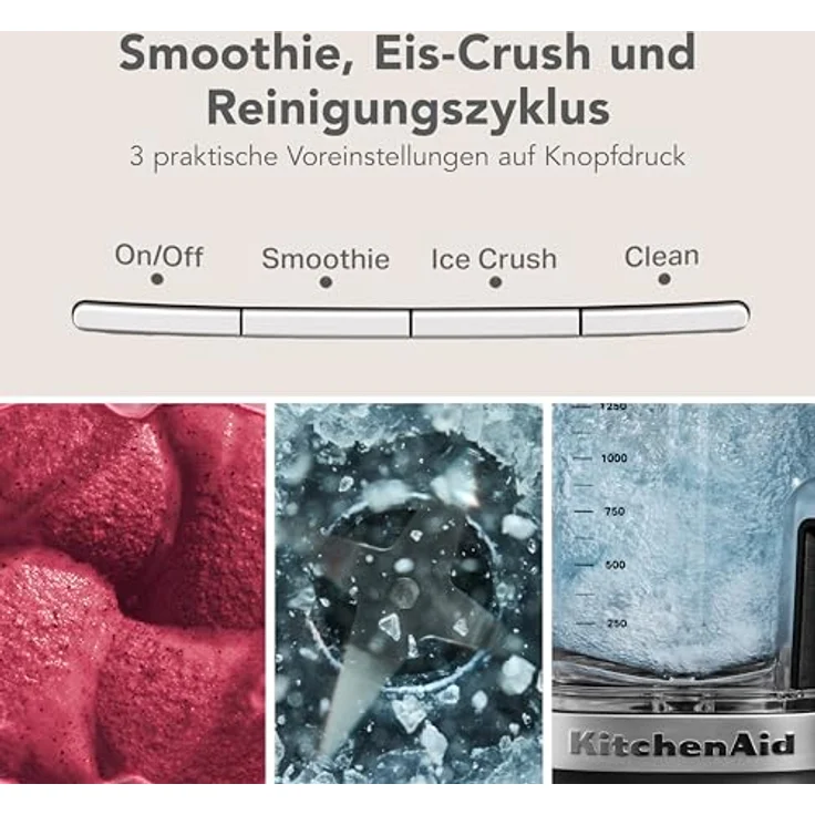 KitchenAid Pure Power Standmixer 2,1 Liter, 1,5 PS Motor, 10 Geschwindigkeitsstufen, integrierte Automatikprogramme, automatischer Clean Cycle – Bild 6