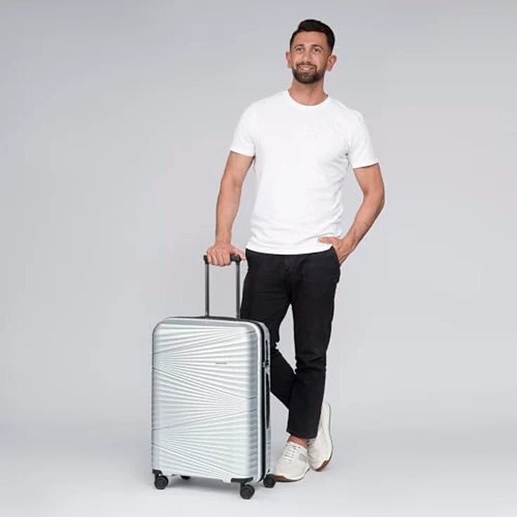 Pactastic Collection 02 Ultraleicht Hartschalen Check-in Koffer | Mittelgroßer Trolley 45 x 25 x 67 cm / 62 Liter/nur 3.080 Gramm, Polypropylen Material | 4 Doppelrollen & TSA-Schloss – Bild 5