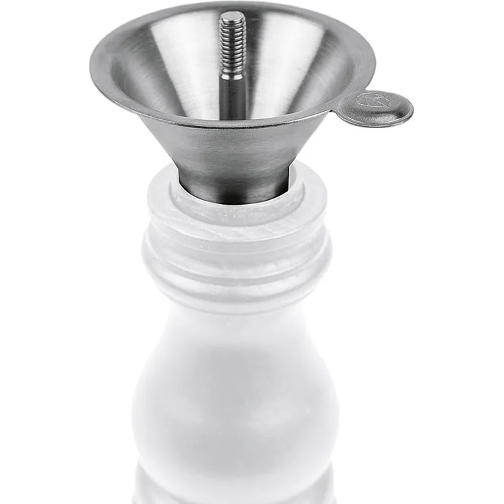 Peugeot Edelstahl Trichter für Mühlen, ergonomisch, 4 cm Höhe, präzises Befüllen ohne Streuverlust