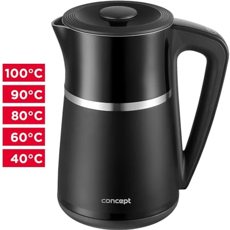Concept Instant-Wasserkocher mit Temperaturregelung 1,7 l, RK3100, in elegantem Design mit verschiedenen Temperaturoptionen – Bild 2