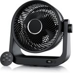CSL Akku-Standventilator Tischventilator, leiser USB Mini Desk Fan mit 4000mAh Akku, Fernbedienung, 10 Geschwindigkeitsstufen, Timer und Oszillation