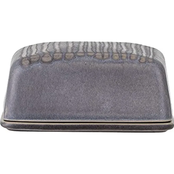 Bloomingville Butterdose Raben, grau, Keramik