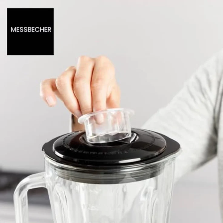 Taurus MAGNUM PRESS 1500, Tischplatten-Mixer mit 1500 W, Edelstahlklingen und 1,5-Liter-Glasbehälter, Schwarz – Bild 8