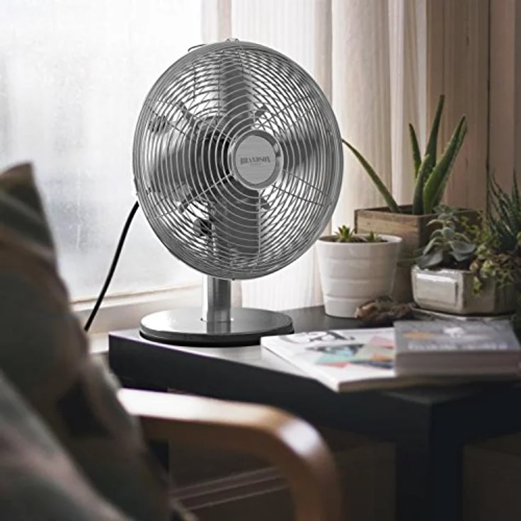 Brandson Tischventilator Design Retro - Ventilator mit 3 Geschwindigkeitsstufen - mobiler Lüfter - – Bild 7