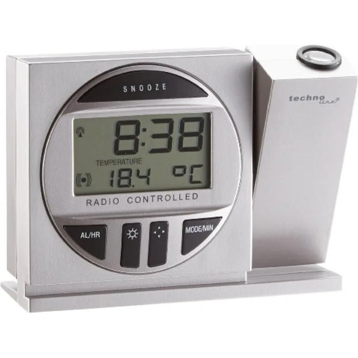 Technoline Projektionswecker, 123 x 36 x 91 mm , silber