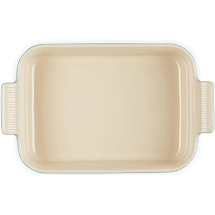Le Creuset Rechteckige Auflaufform Tradition aus Steinzeug, 26 cm, 2,4 Liter, gefriersicher, Karibik – Bild 4