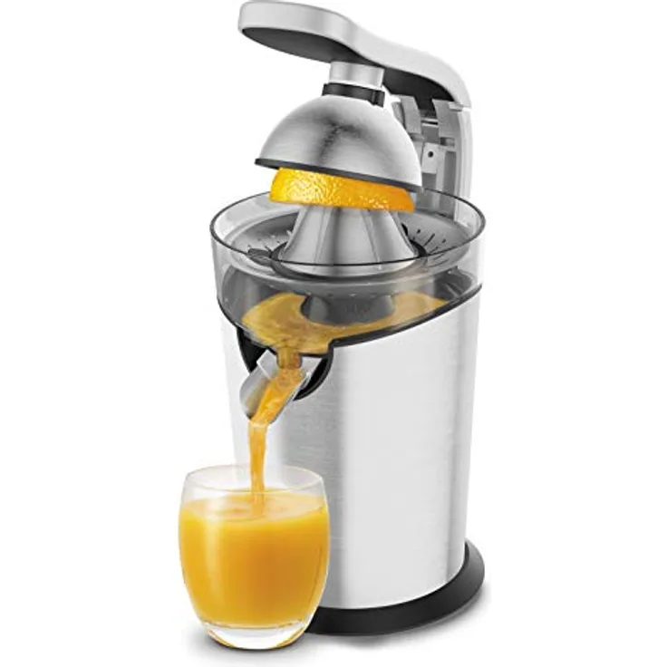 Moulinex Vitapress Pro PC700D Elektrischer Entsafter, 300 W, Edelstahl, direkt am Becher, abnehmbare Teile, Druckhebel, maximale Extraktion, auslaufsicher, rutschfeste Unterseite, Schwarz