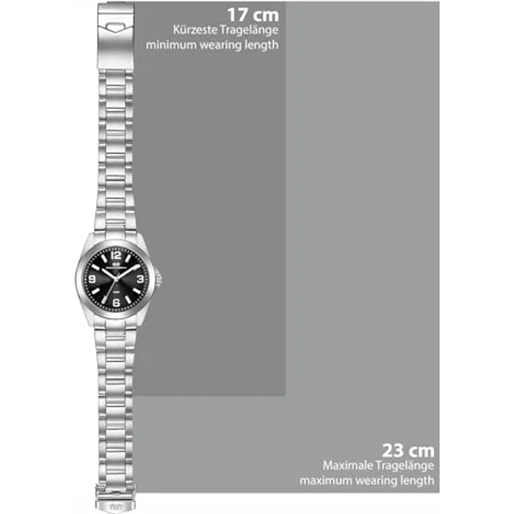 Rhodenwald & Söhne Damen Uhr 10010411, analog mit Quarzwerk, Edelstahl Armband in Silber, wasserdicht bis 10 ATM, 37,5 mm Gehäuse – Bild 2