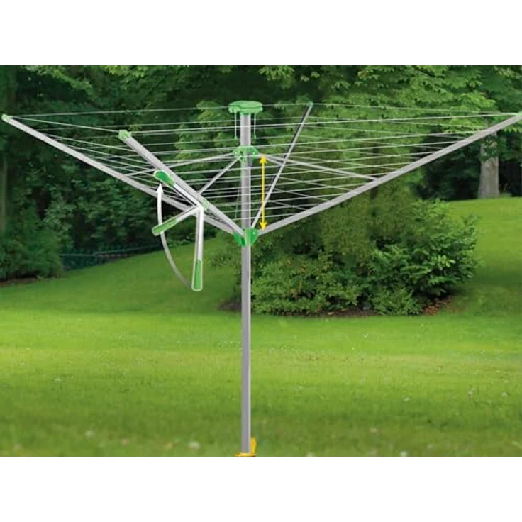 Juwel Wäschespinne Novaplus 600 Lift (Ein-Hand-Spannautomatik, Höhenverstellung, mit Eindrehbodenhülse, 51 m Wäscheleine, eingebaute Schutzhülle) 30091 – Bild 6