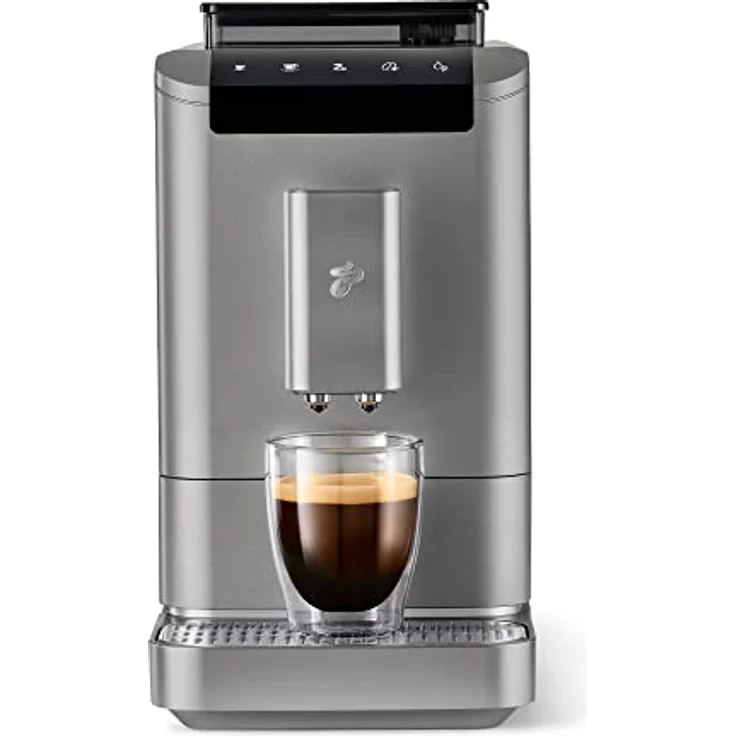 Tchibo Kaffeevollautomat Esperto2 Caffè mit 2-Tassen-Funktion für Caffè Crema und Espresso, Titanum Silver – Bild 2
