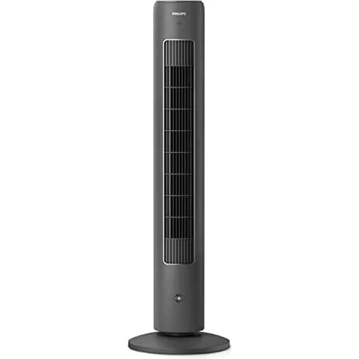 Philips Oszillierender Turmventilator 5000 Serie, 105 cm, Fernbedienung, Timer, 3 Geschwindigkeiten, 3 Modi, 40W, leistungsstarker leiser Luftstrom, geeignet als Aroma-Diffuser, grau (CX5535/11) – Bild 2