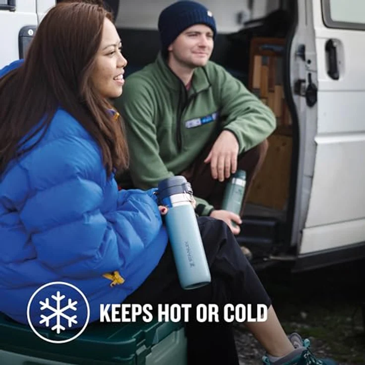 STANLEY Quick Flip Trinkflasche Edelstahl 0.71L - 12+ Stunden Kalt - BPA-Frei - Spülmaschinenfest - Auslaufsicher - Shale – Bild 4