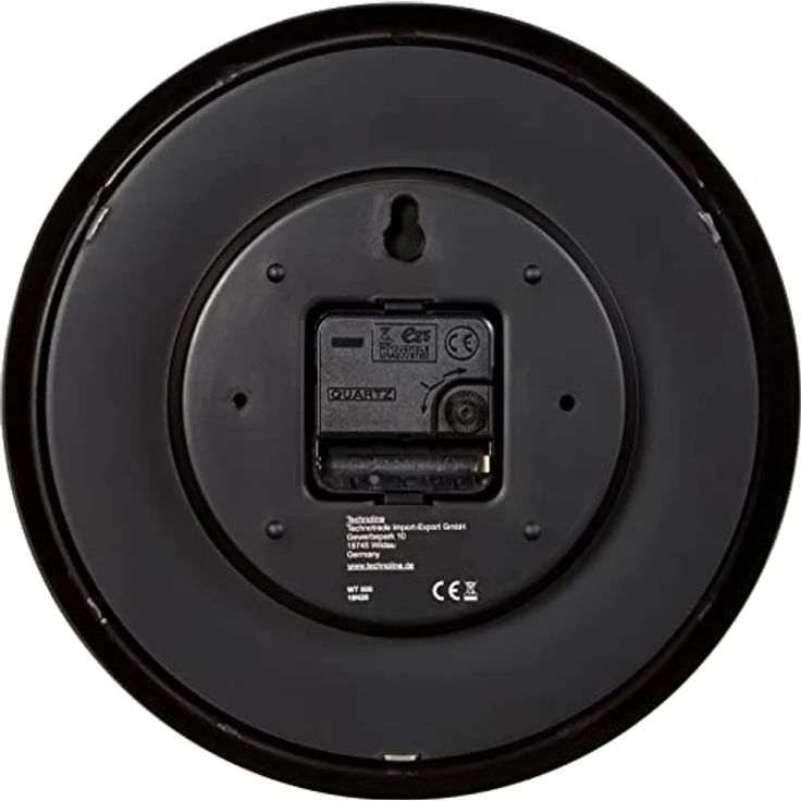 Technoline, WT 600 Wanduhr, Ø 25cm, Schwarz – Bild 3