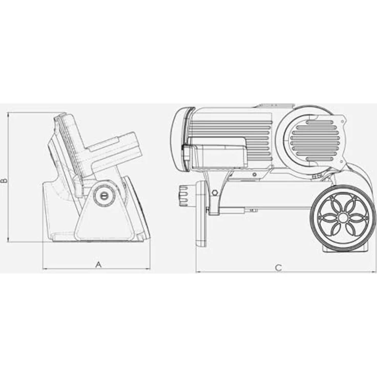 Berkel Icon Line Slicer, Aufschnittmaschine mit 170 mm Klinge und verchromtem Stahl, rot – Bild 6