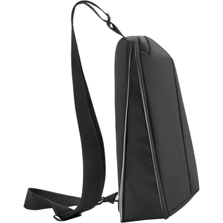 XD Design Urban Handtasche, Schwarz, aus robustem Polyurethan mit verstellbarem Umhängeriemen und vielseitigen Fächern – Bild 4
