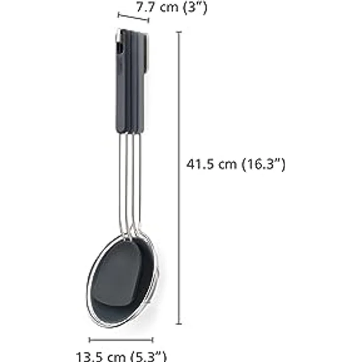 Joseph Joseph Nest Fusion 3-teiliges Silikon Edelstahl Wok Zubehör Set, BPA frei, Hitzebeständig, Antihaftbeschichtet Koch Utensilien, inklusive Aufhängehaken – Bild 3