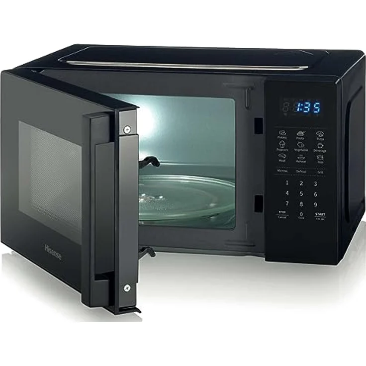 Hisense H20MOB4HG Mikrowelle mit elektronischer Steuerung, Fassungsvermögen 20 l, Leistung 700 WattGrill Leistung 900 Watt, LED-Display Touch-Bedienelemente, Grillfunktion, Farbe Silver – Bild 2