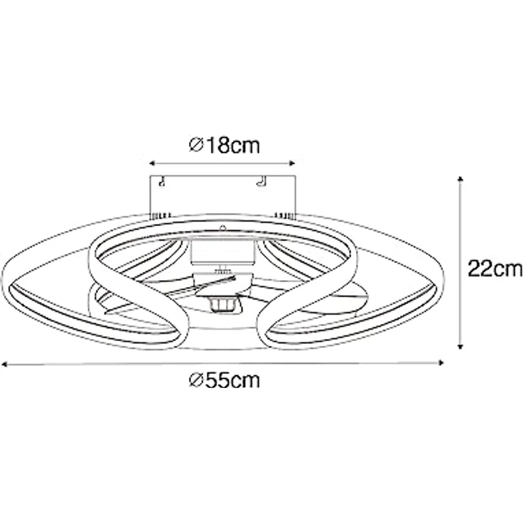 QAZQA Deckenventilator Mandy, weiß, 55 cm, inkl. dimmbarer LED-Beleuchtung und Fernbedienung – Bild 3