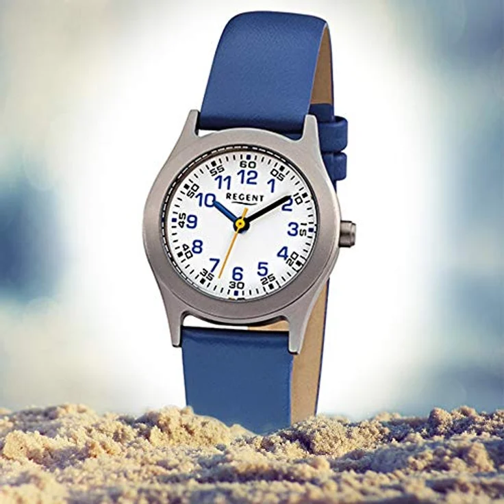Regent Kinderuhr F947 Titan mit Lederband – Bild 5