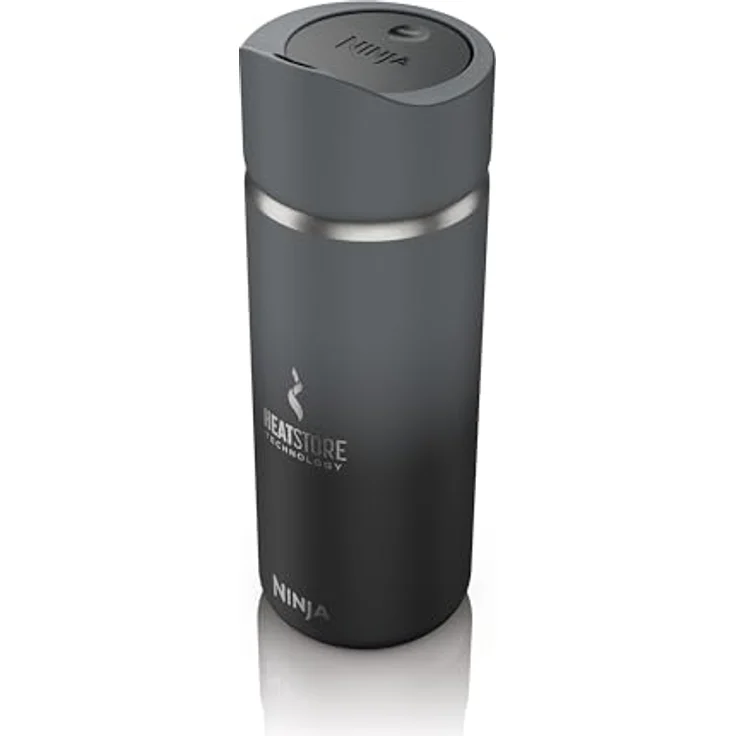 Ninja 400 ml Sip Perfect Thermosflasche, BPA-frei, spülmaschinenfest, auslaufsicher, in Schwarz, DW1603EUUKBK – Bild 1