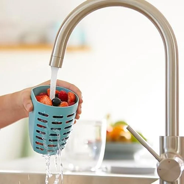 Mepal Ellipse Fruitpot, 600 ml mit herausnehmbarem Abtropfsieb und Edelstahlgabel, spülmaschinengeeignet – Bild 5