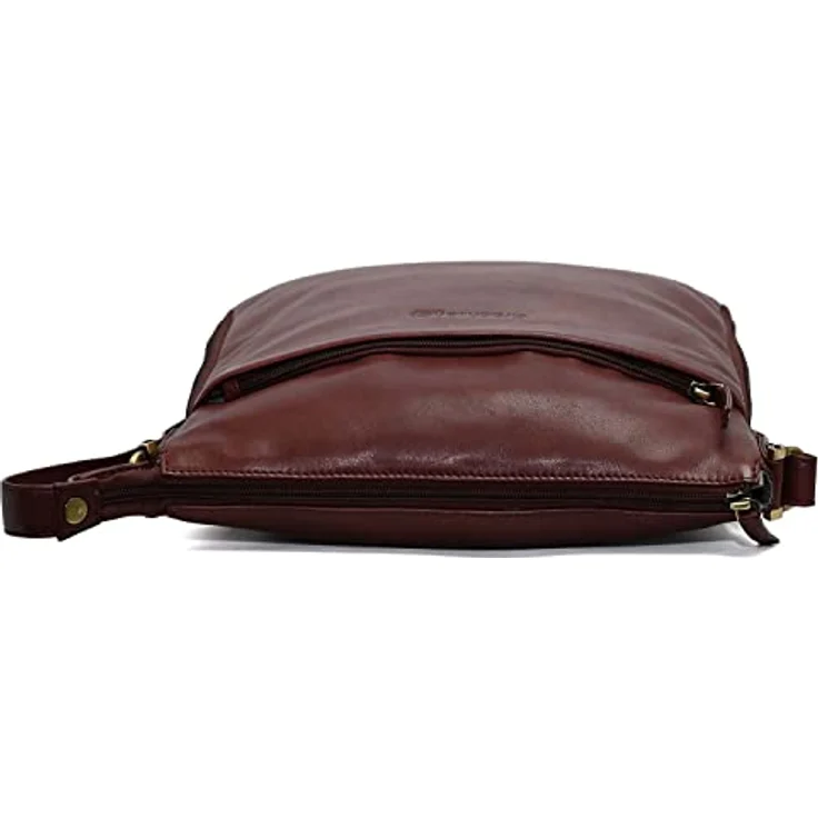 Greenland Nature Nature Umhängetasche aus 100% Leder, 28 cm, rot – Bild 4