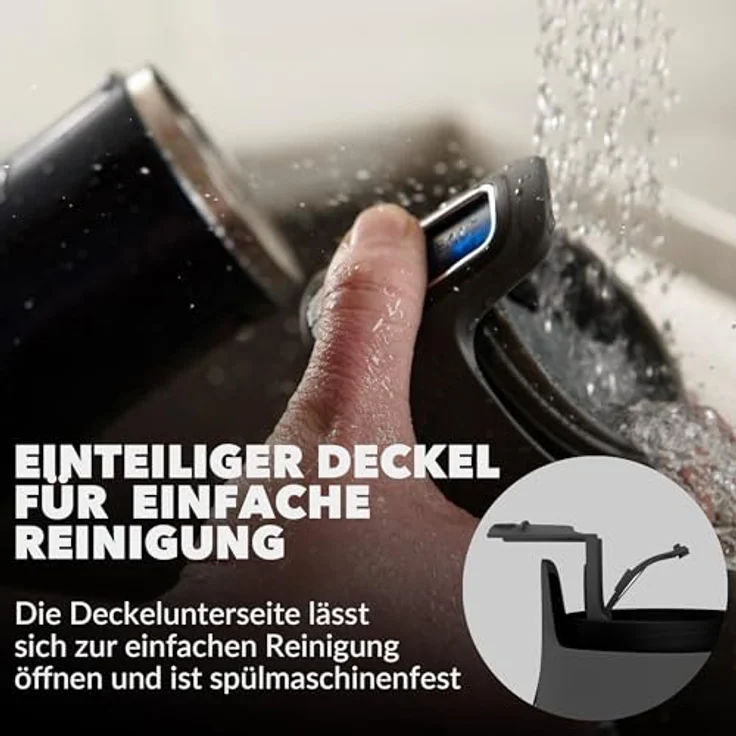 Contigo Thermobecher West Loop Autoseal, Edelstahl Isolierbecher, Kaffebecher to go, auslaufsicher, spülmaschinenfester Deckel BPA-frei, 470 ml , Tangerine , 470 ml – Bild 5