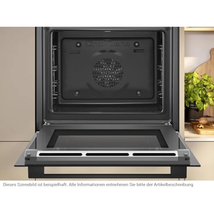 Neff B2CCG6AK0 Einbau-Backofen N30, CircoTherm, Pyrolyse, EasyClean, LED-Display, Schwarz – Bild 3