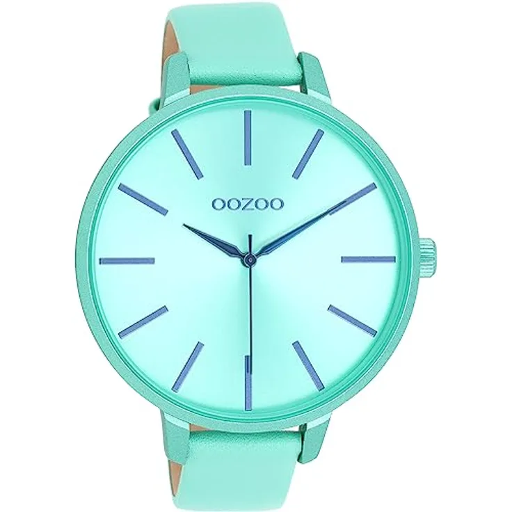 Oozoo Timepieces Damen Uhr in Mintgrün - Hochwertige Analog Damenuhr mit Lederarmband