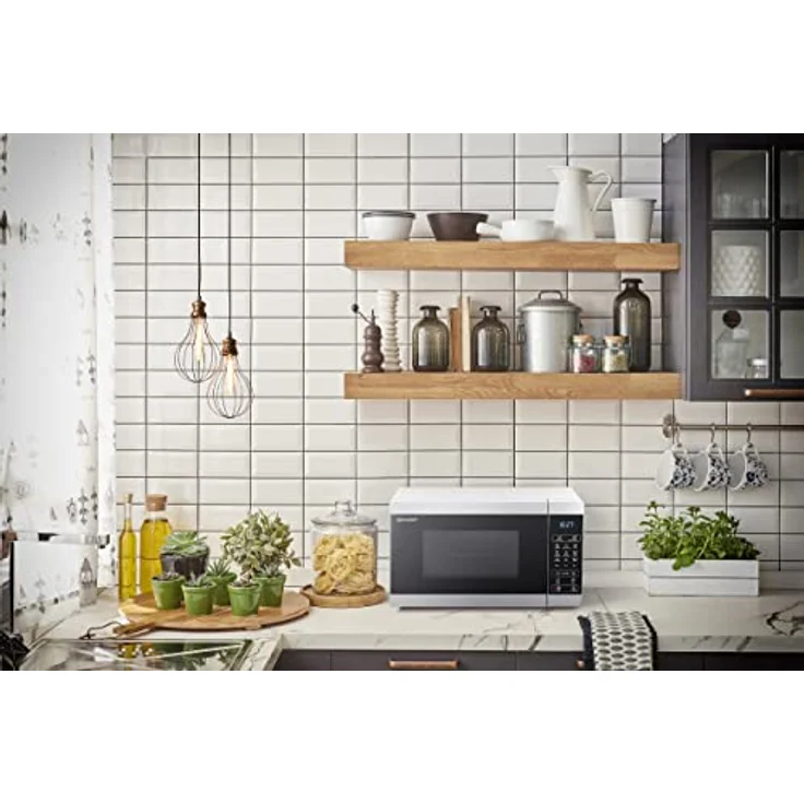 Sharp YC-MG02E-C Mikrowelle mit Grill, Standgerät, 20 Liter Garraum, 800 Watt, weiß – Bild 4