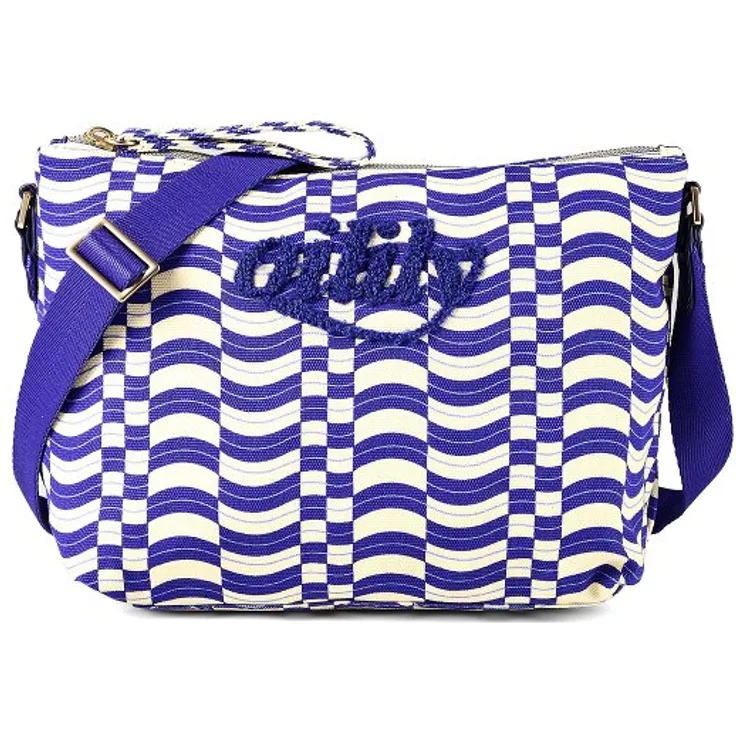 Oilily Indimarken Umhängetasche, 25 cm, 100% Baumwolle, blau