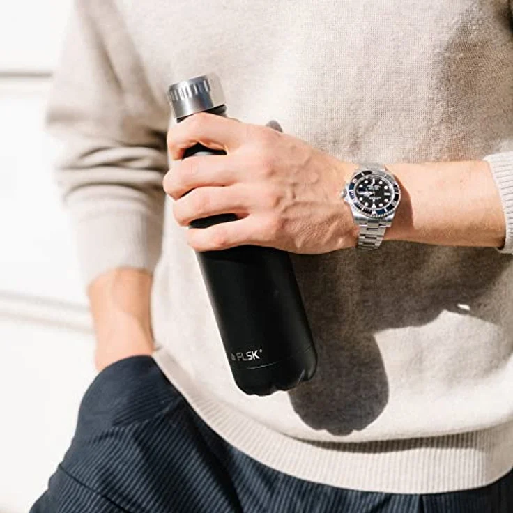 FLSK Das Original New Edition Edelstahl Trinkflasche – Kohlensäure geeignet | Die Isolierflasche hält 18 Stunden heiß und 24 Stunden kalt | ohne BPA und rostfrei – Bild 3