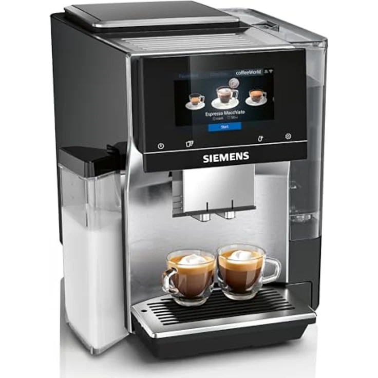 Siemens Kaffeevollautomat EQ700 integral Edelstahl TQ717D03, 36 Heiß- und Kaltgetränke, Home Connect, Silber – Bild 1