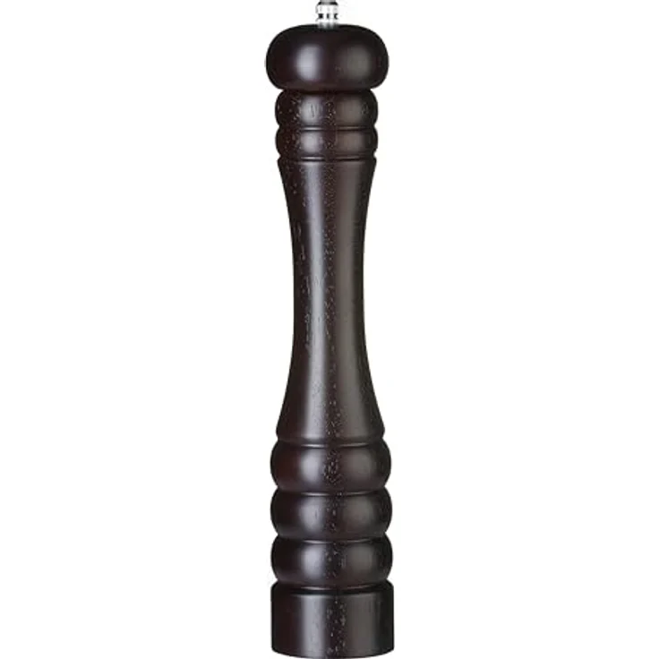 HENDI Salzmühle, Salzstreuer mit Keramik-Mahlwerk, einstellbar, 60x(H)315mm, Holz dunkel