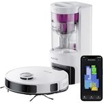 EUREKA E10s DE Roboterstaubsauger mit Wischfunktion, Automatischer Entleerung, LiDAR-Navigation - 4000Pa Saugroboter auf 180 Min - Weiß
