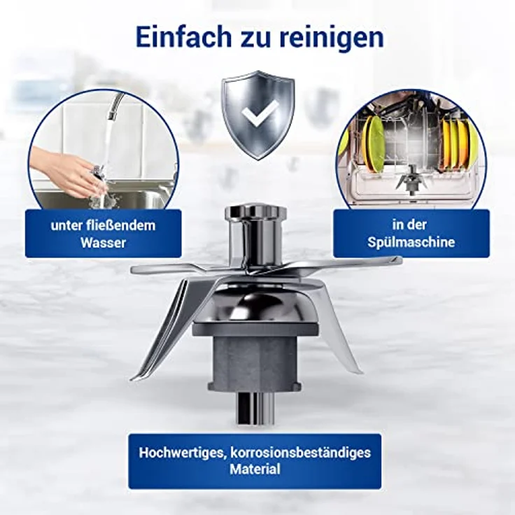 VIOKS Messer für Vоrwerk Thermоmix ТM21 Küchenmaschine Mixmesser aus Edelstahl Thermоmix ТM 21 / Ersatzteile für Küchenmaschine - Preisvergleich – Bild 4