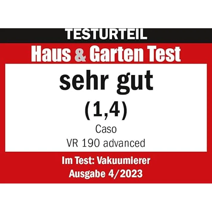 CASO VR 190 advanced Vakuumierer - Folienschweißgerät, verlängern Sie die Halbtbarkeit Ihrer Lebensmittel, Vakuumiergerät ideal zum portionieren & aufbewahren von Essen, inkl. 10 Profi- Folienbeutel – Bild 3