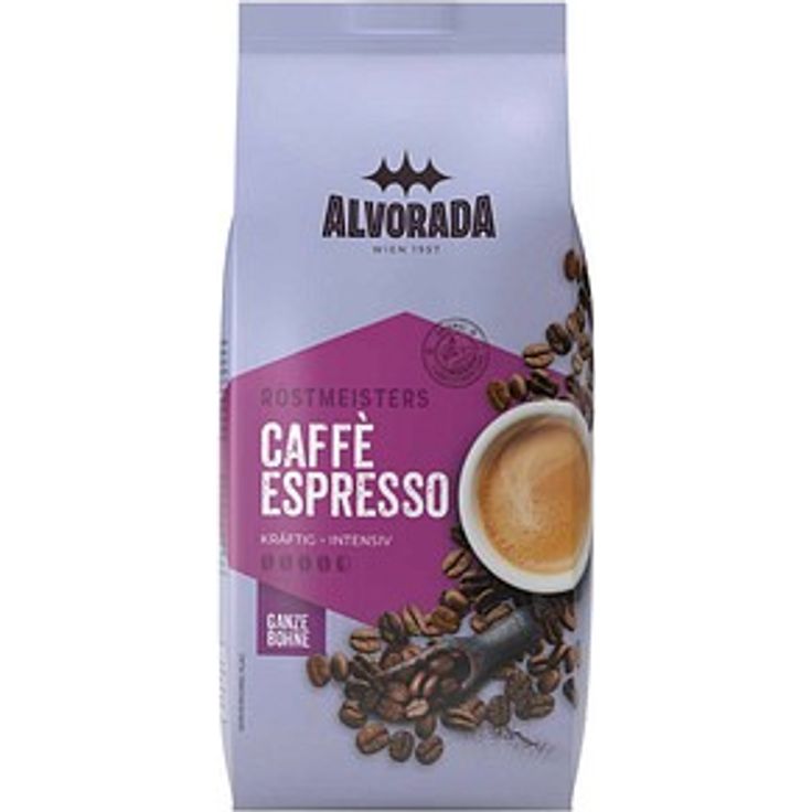ALVORADA Caffé Espresso, Kaffeebohnen Mischung aus Arabica- und Robustabohnen, kräftig, 1000 g