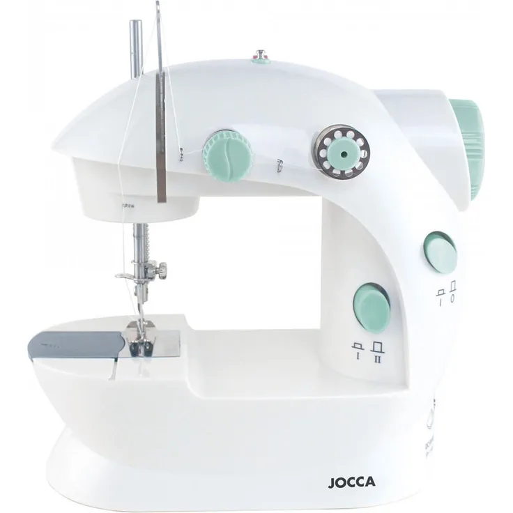 Jocca 6652, Halbautomatische Nähmaschine mit 32 Sticharten, Weiß, Elektro, 6 V