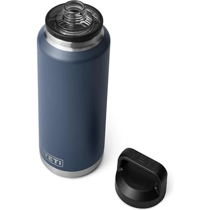 YETI Rambler Flasche mit Chug-Verschluss, 46 oz (1,3 L), doppelwandige Vakuumisolierung, Navy, 100 % auslaufsicher, spülmaschinenfest – Bild 1